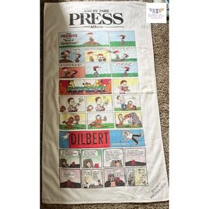 Vintage Beach‎ Towel with Garfield, Charlie Brown, and Dilbert Asbury Park Press